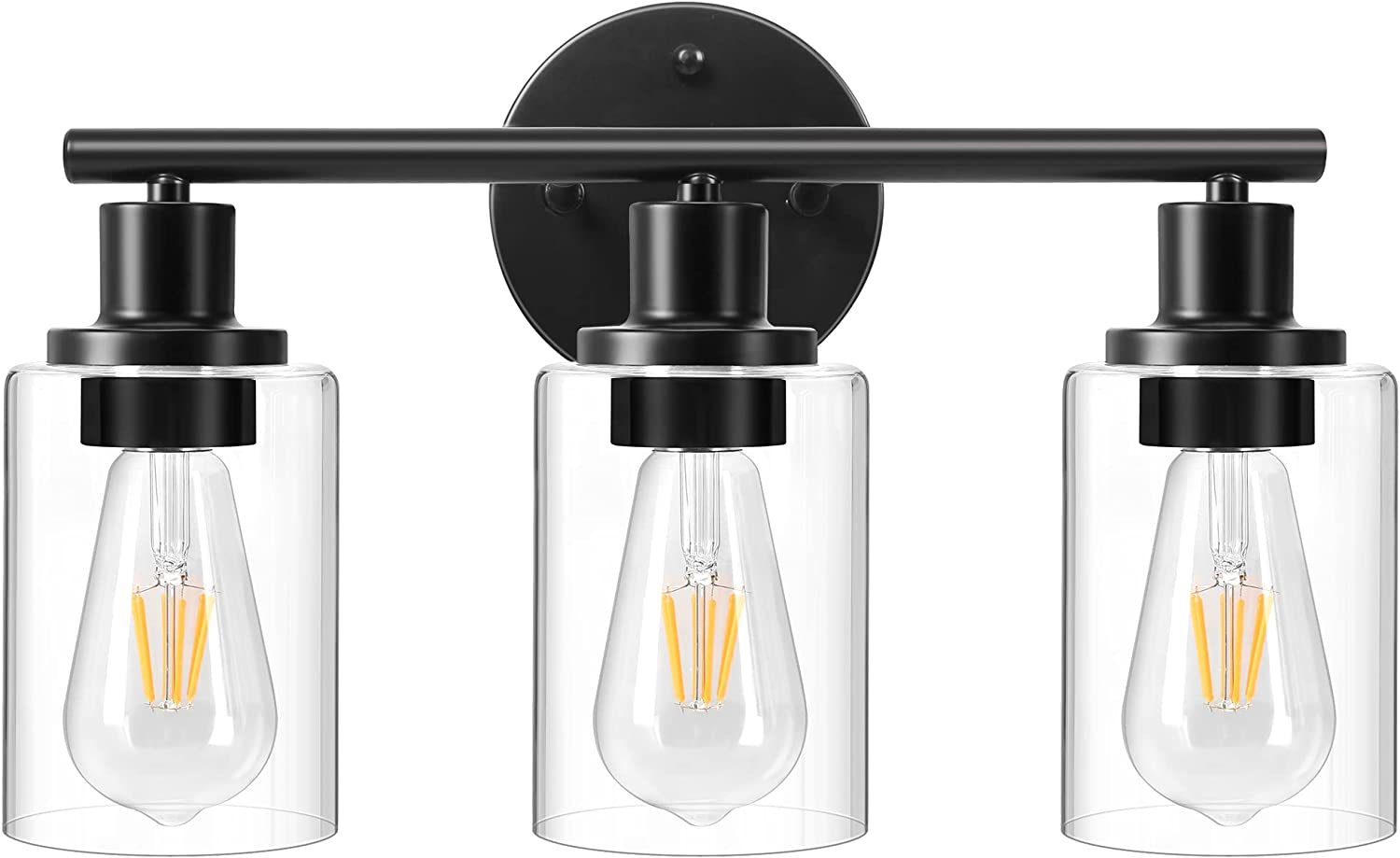 3 lights bathroom light fixture(Black)